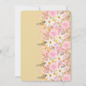 Niedlich Yellow Tutu Ballerina Butterflies Babydus Einladung (Rückseite)