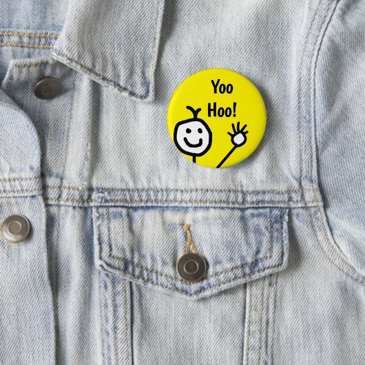 Niedlich Yellow Yoo Hoo Hallo Lächeln Gesicht Cart Button (Beispiel)