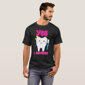 Niedlich Yes I Brushed My Teeth Tooth Dental Hygie T-Shirt (Vorne ganz)