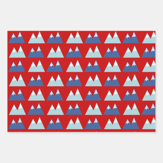 Niedlich Yeti Retro Weihnachtsmuster Kinder Geschenkpapier Set (Vorderseite 2)