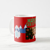 Niedlich Yeti Whimsical Kids Weihnachts-Foto Kaffeetasse (Vorderseite Links)