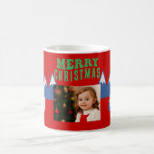Niedlich Yeti Whimsical Kids Weihnachts-Foto Kaffeetasse (Mittel)