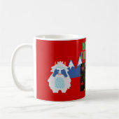 Niedlich Yeti Whimsical Kids Weihnachts-Foto Kaffeetasse (Links)