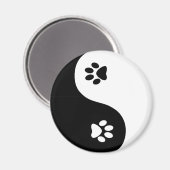 Niedlich Yin Yang Paws Magnet (Vorderseite/Rückseite)