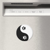 Niedlich Yin Yang Paws Magnet (In Situ (Geschirrspüler))