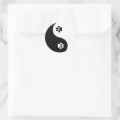 Niedlich Yin Yang Paws Sticker (Tasche)