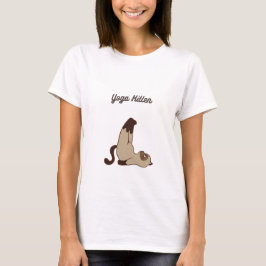 Niedlich Yoga Kitten Pose T-Shirt