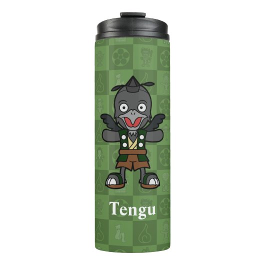 Niedlich Yokai Karasu Tengu | Japanische Folklore Thermosbecher (Vorderseite)