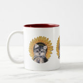 Niedlich Yorkie Dog Zweifarbige Tasse (Links)
