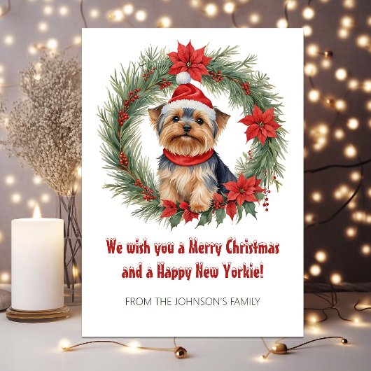 Niedlich Yorkie Funny Dog Weihnachten