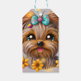 Niedlich Yorkie Kawaii Puppy Geschenkanhänger