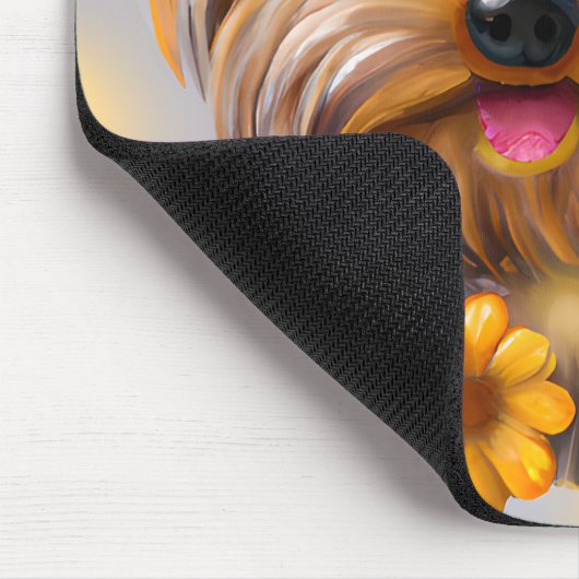 Niedlich Yorkie Kawaii Puppy Mousepad (Ecke)