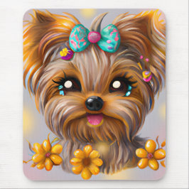 Niedlich Yorkie Kawaii Puppy Mousepad