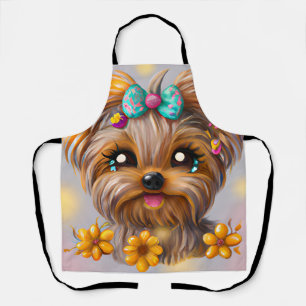 Niedlich Yorkie Kawaii Puppy Schürze