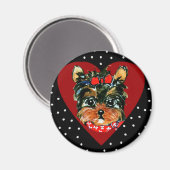 Niedlich Yorkie Poo Magnet (Vorderseite/Rückseite)