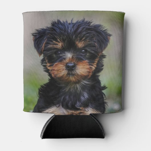 Niedlich Yorkie Puppy Dosenkühler (Vorderseite)