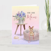 Niedlich Yorkie Watercolor Personalisiert Happy Bi Karte (Vorderseite)