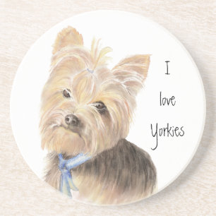 Niedlich Yorkie, Yorkshire Terrier, Hund, Haustier Getränkeuntersetzer