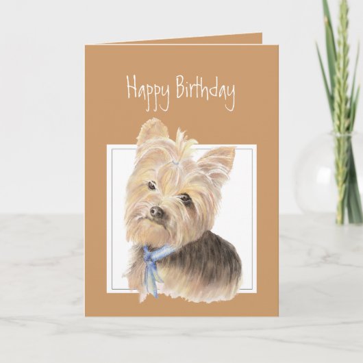 Niedlich Yorkie, Yorkshire Terrier, Hund, Haustier Karte (Vorderseite)