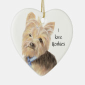 Niedlich Yorkie, Yorkshire Terrier, Hund, Haustier Keramikornament (Rechts)