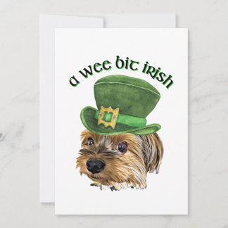 Niedlich Yorkie Yorkshire Terrier St Patrick's Day Dankeskarte