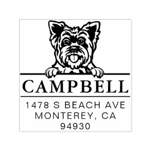 Niedlich Yorkshire Custom Dog Address Briefmarke Permastempel