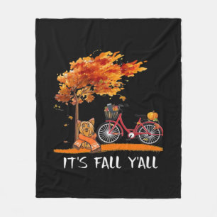 Niedlich Yorkshire Herbst Kawaii Yorkie It's Fall Fleecedecke