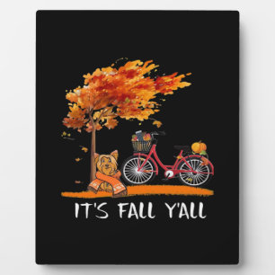 Niedlich Yorkshire Herbst Kawaii Yorkie It's Fall Fotoplatte