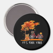Niedlich Yorkshire Herbst Kawaii Yorkie It's Fall Magnet (Vorderseite/Rückseite)