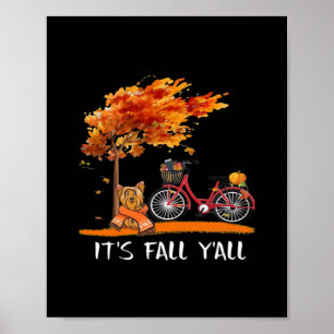 Niedlich Yorkshire Herbst Kawaii Yorkie It's Fall Poster