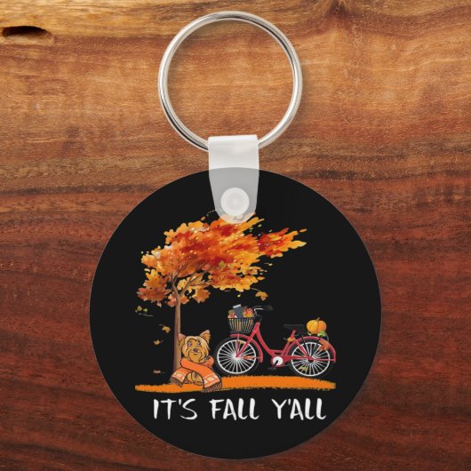 Niedlich Yorkshire Herbst Kawaii Yorkie It's Fall Schlüsselanhänger (Vorderseite)