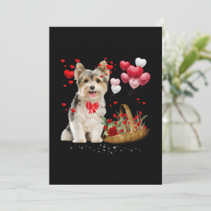 Niedlich Yorkshire Terrier Balloon Herz Valentine 