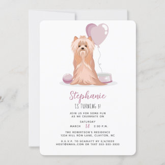 Niedlich Yorkshire Terrier Birthday Einladung