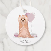 Niedlich Yorkshire Terrier Birthday Geschenkanhänger (Vorderseite)