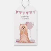 Niedlich Yorkshire Terrier Birthday Geschenkanhänger (Vorderseite)