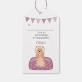 Niedlich Yorkshire Terrier Birthday Geschenkanhänger (Rückseite)