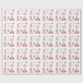 Niedlich Yorkshire Terrier Birthday Geschenkpapier (Flach)