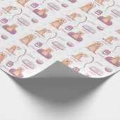 Niedlich Yorkshire Terrier Birthday Geschenkpapier (Ecke)