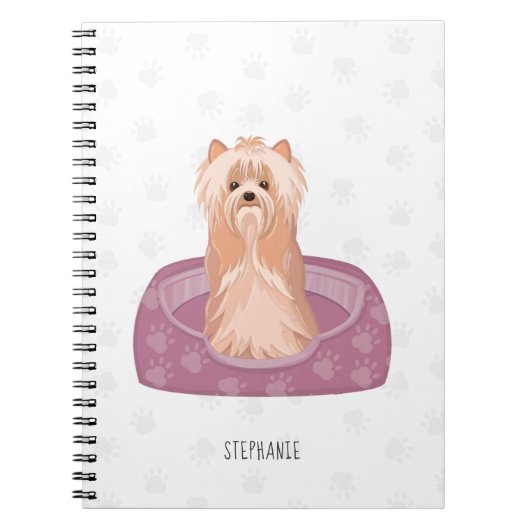 Niedlich Yorkshire Terrier Birthday Notebook Notizblock (Vorderseite)