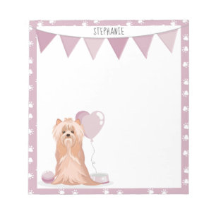 Niedlich Yorkshire Terrier Birthday Notizblock