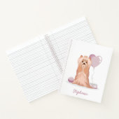 Niedlich Yorkshire Terrier Birthday Notizblock (Innenseite)