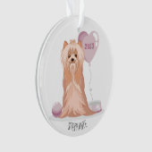 Niedlich Yorkshire Terrier Birthday Ornament (Vorderseite)