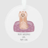 Niedlich Yorkshire Terrier Birthday Ornament (Rückseite)
