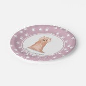 Niedlich Yorkshire Terrier Birthday Paper Tellers Pappteller (Schrägansicht)