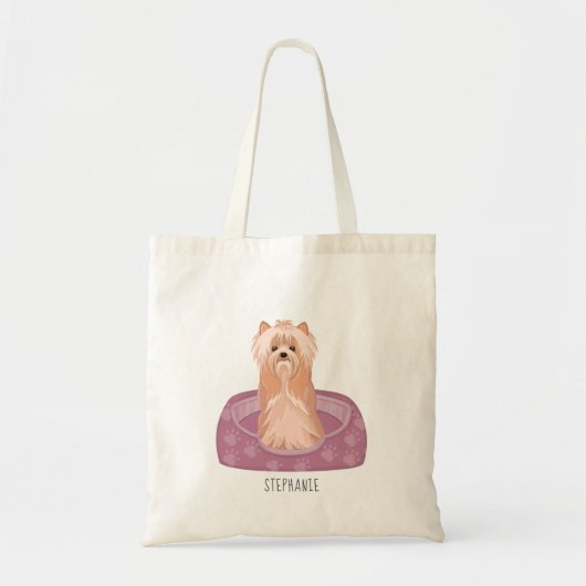 Niedlich Yorkshire Terrier Birthday Tote Bag Tragetasche (Vorne)