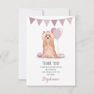 Niedlich Yorkshire Terrier Birthday Vielen Dank Einladung
