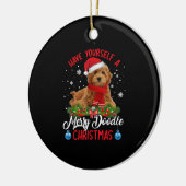Niedlich Yorkshire Terrier Dog Merry Doodle Weihna Keramik Ornament (Links)