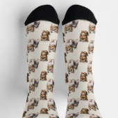 Niedlich Yorkshire Terrier Dog Pattern Socken (Oben)