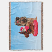 Niedlich Yorkshire Terrier Frohe Weihnachten Decke (Vorderseite Vertikal)