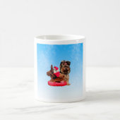 Niedlich Yorkshire Terrier Frohe Weihnachten Kaffeetasse (Mittel)